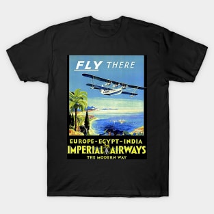 Imperial airways Vintage Travel and Tourism Advertising Print T-Shirt